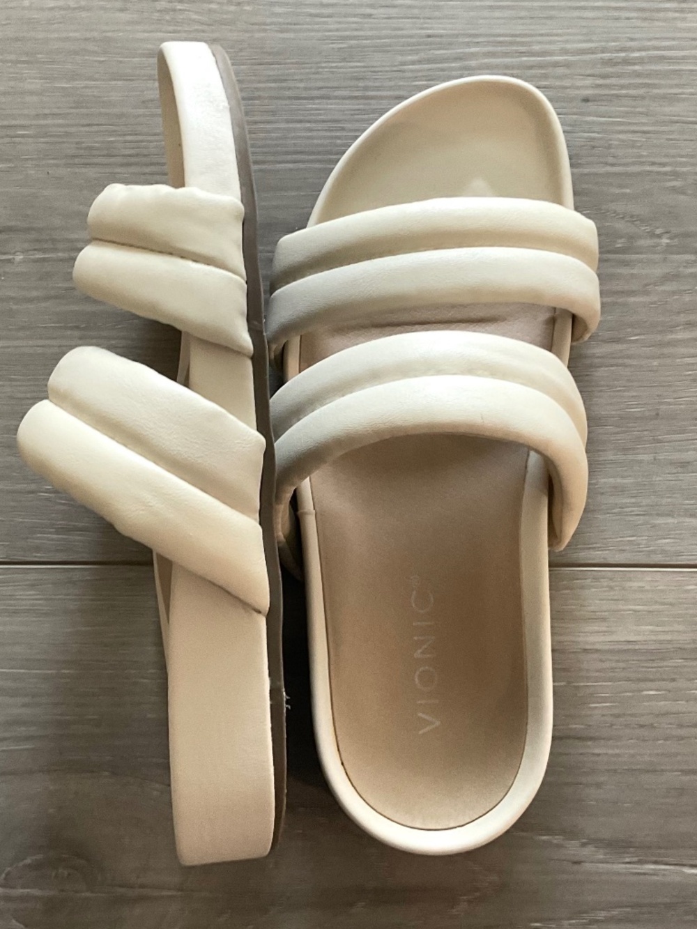 Vionic Mayla Slide Sandal Cream Size 7